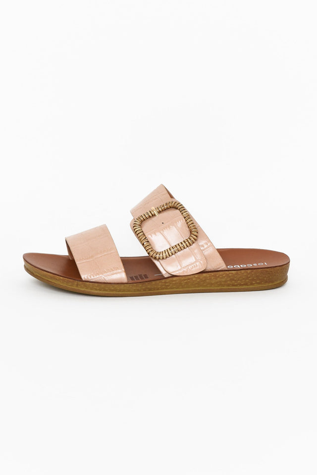 Briti Taupe Buckle Slide