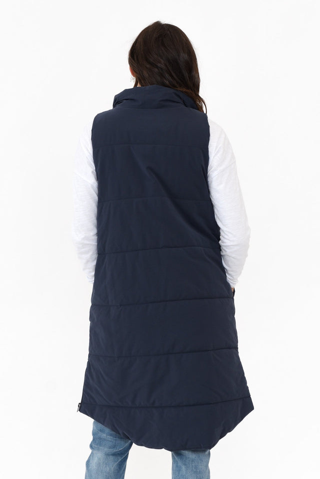 Bryce Navy Long Puffer Vest