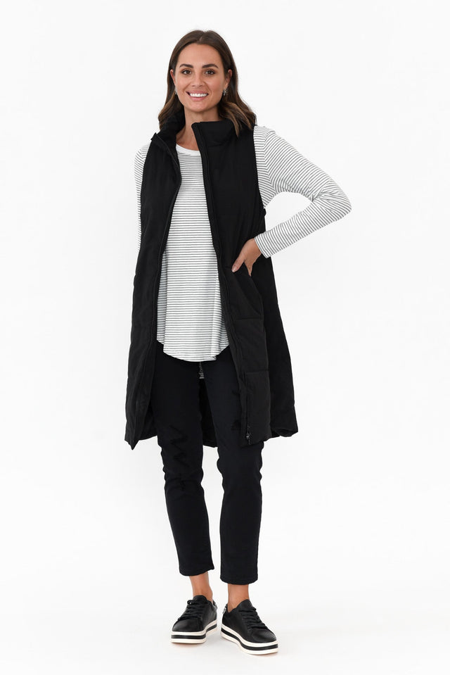 Bryce Black Long Puffer Vest banner image