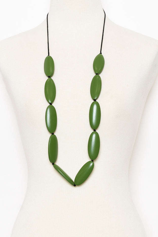 Bryony Green Beaded Necklace image 2