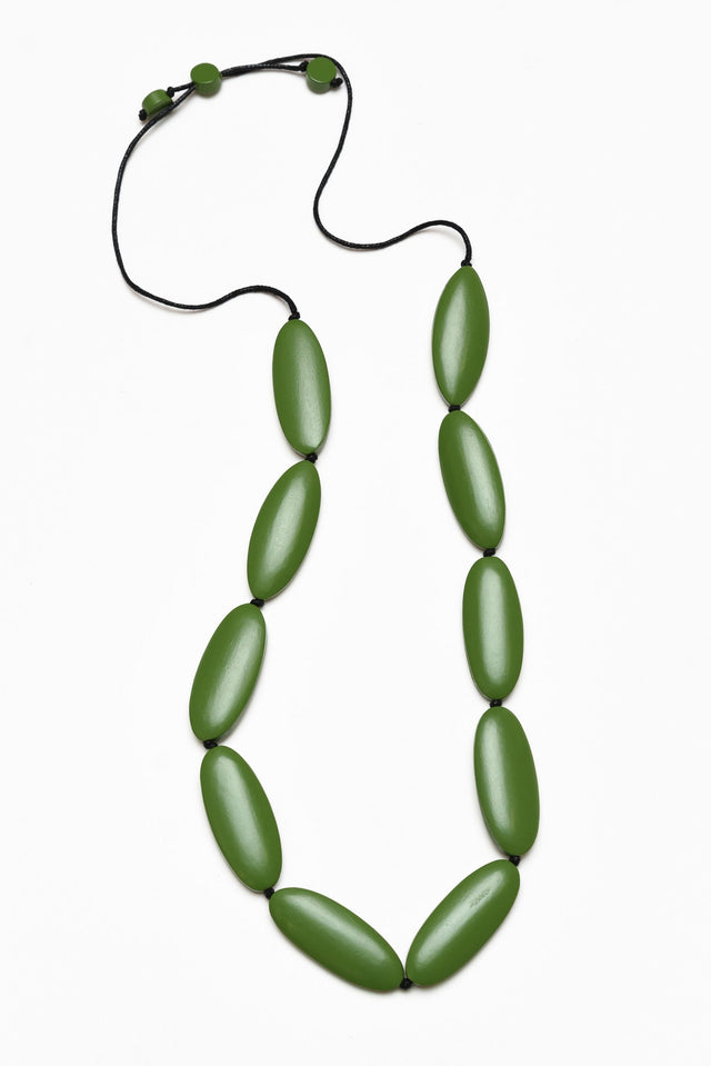 Bryony Green Beaded Necklace image 1