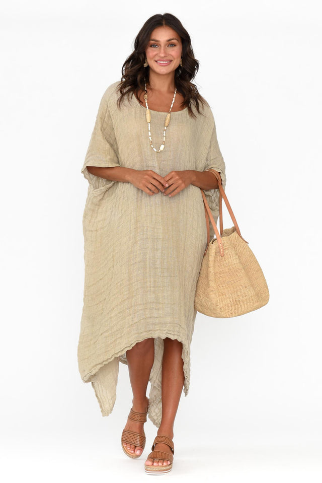 Buffy Natural Linen Kaftan image 1