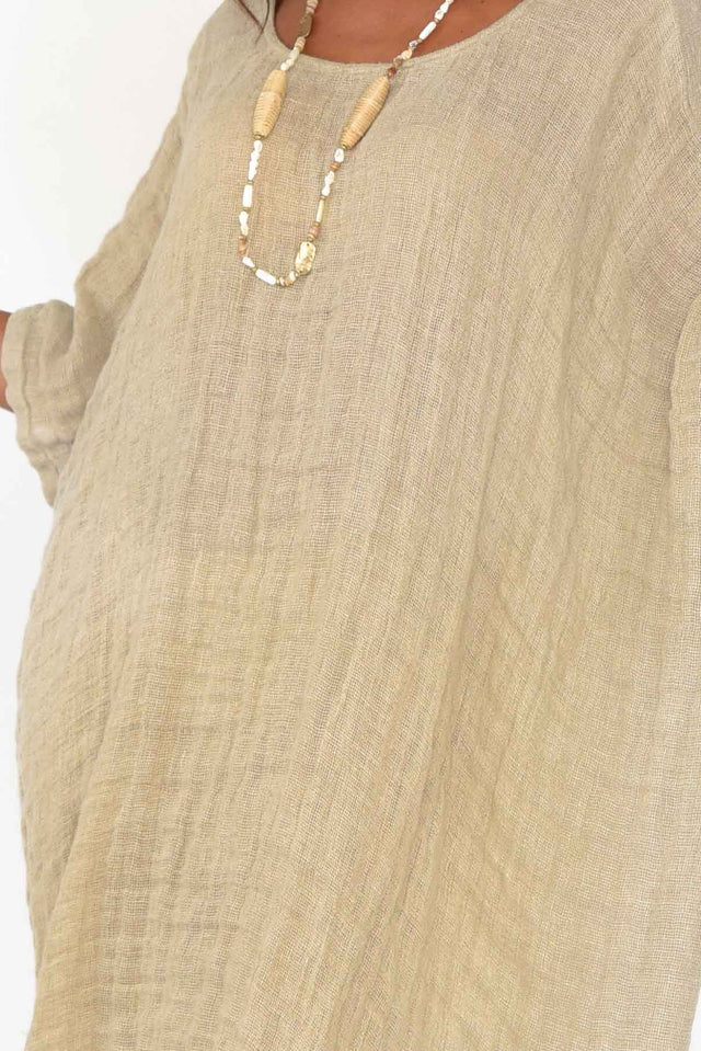 Buffy Natural Linen Kaftan image 4