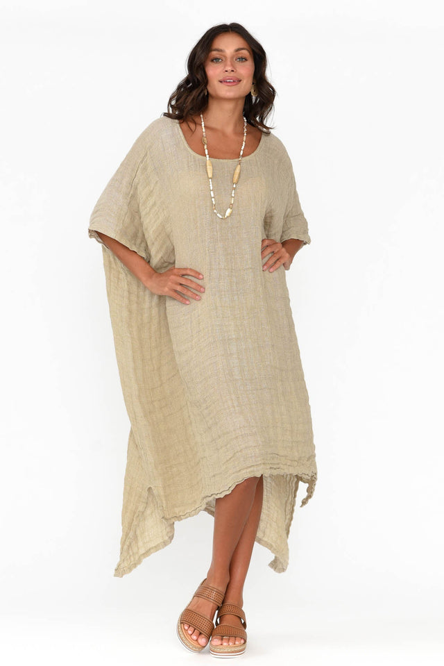 Buffy Natural Linen Kaftan