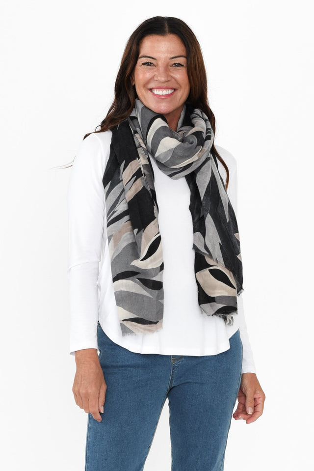 Burdekin Black Leaf Scarf image 1