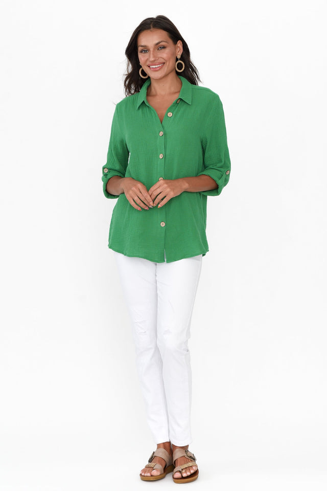 Byron Green Cotton Shirt