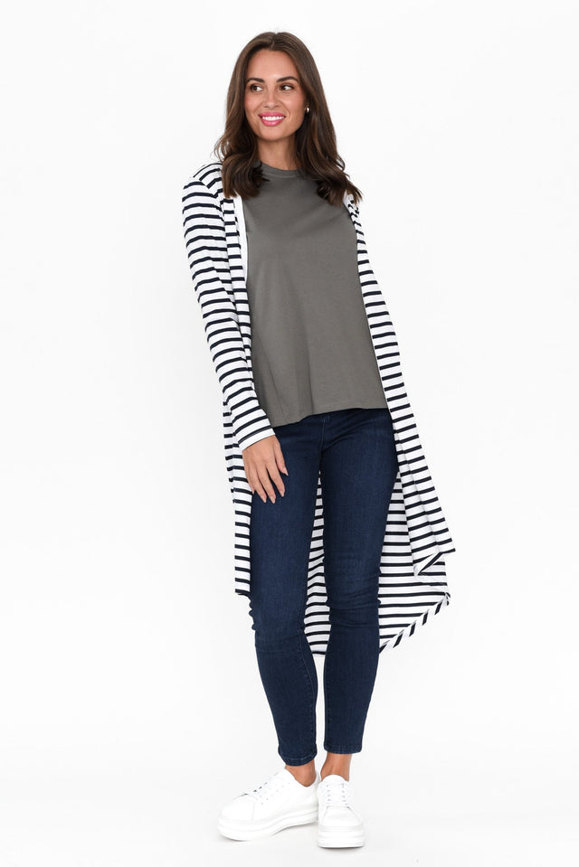 Byron Blue Stripe Cotton Cardigan banner image