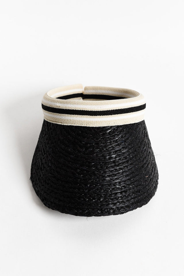 Cabarita Black Raffia Visor image 2