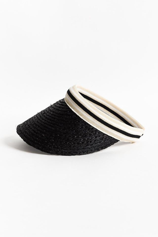 Cabarita Black Raffia Visor image 2