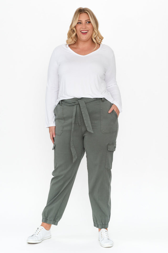 Canterbury Khaki Lyocell Cargo Pants image 9