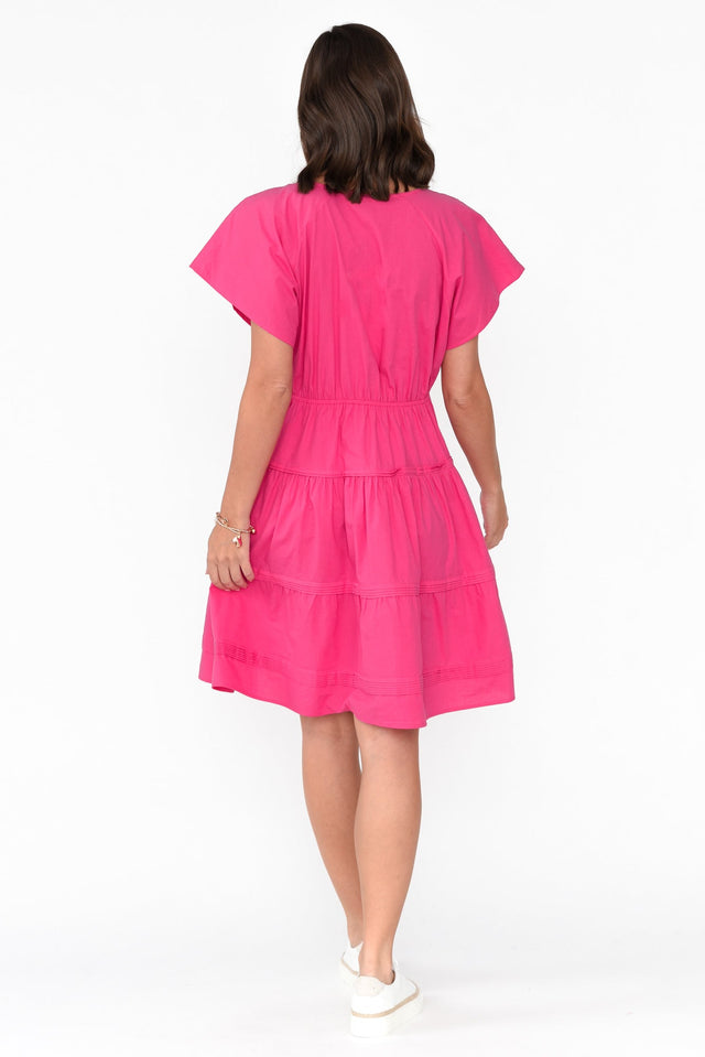 Capulet Hot Pink Cotton Tier Dress