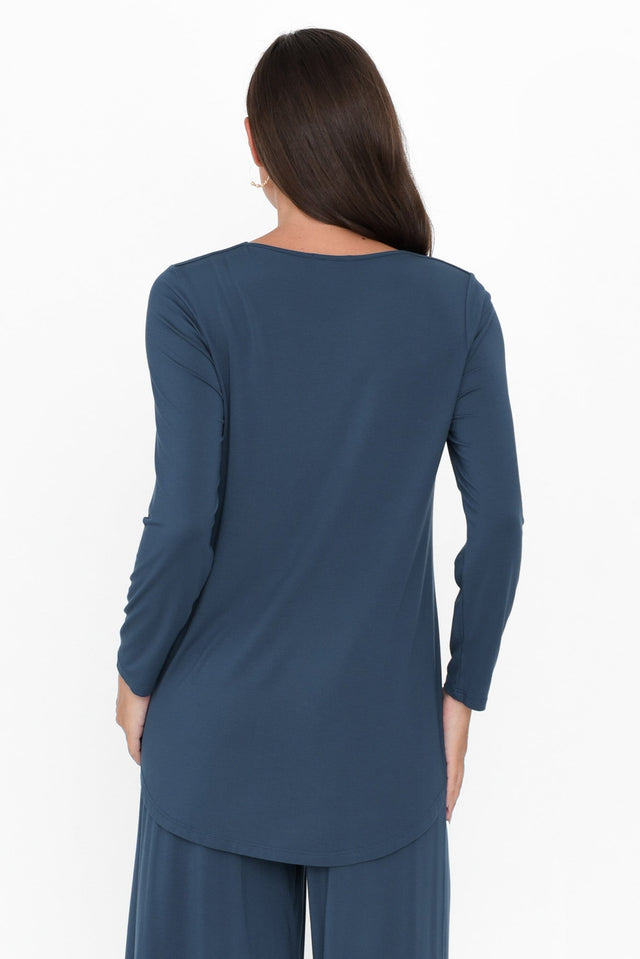 Carla Deep Blue Micro Modal Top