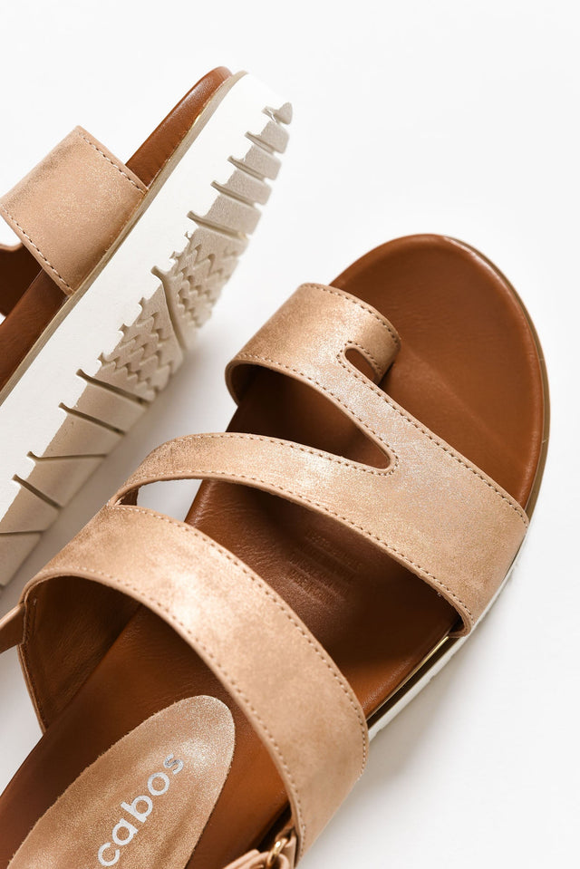 Carra Rose Gold Crossover Sandal