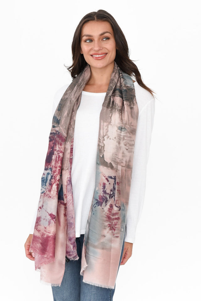 Cathy Blush Contrast Scarf image 3