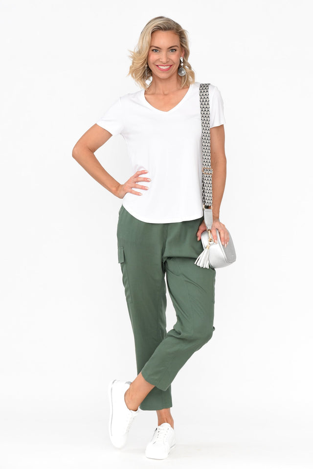 Caylee Emerald Lyocell Cargo Pants banner image
