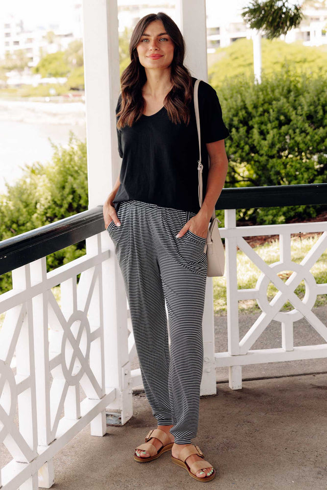 Charcoal Stripe Weekend Pants