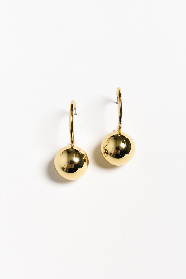 Chelsea Gold Ball Drop Earrings