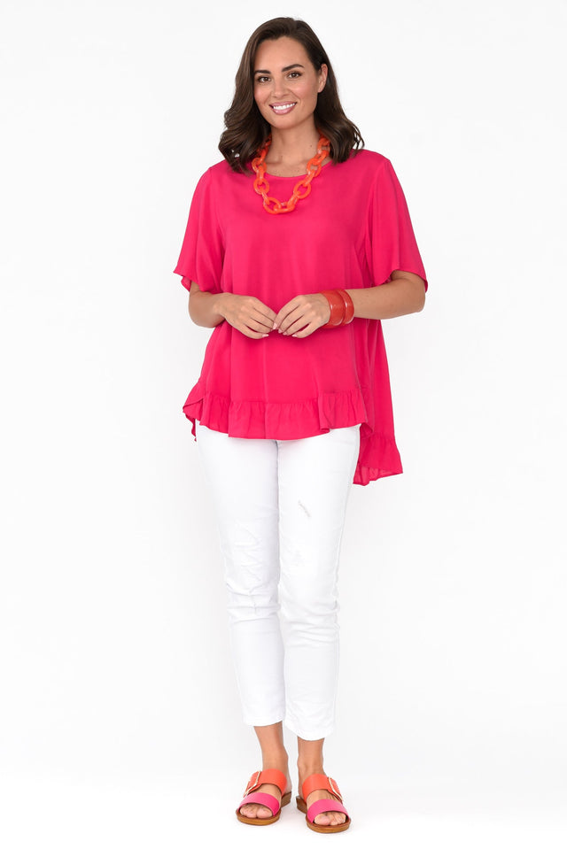 Cheryl Pink Frill Top banner image