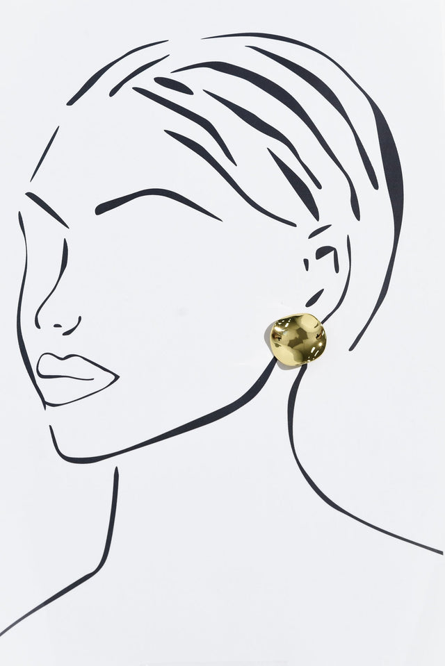 Chloe Gold Stud Earrings