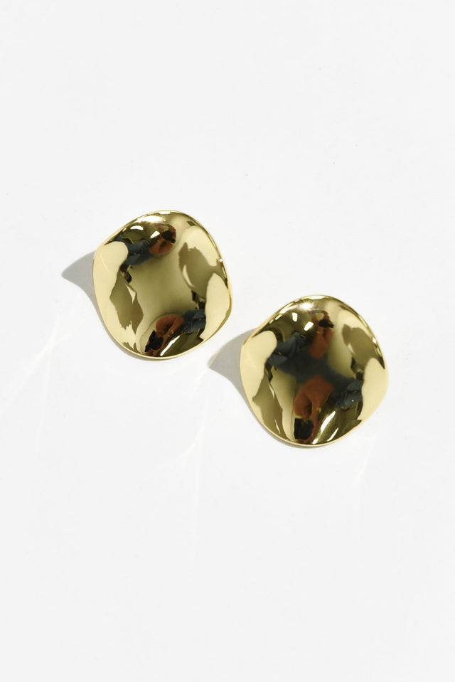 Chloe Gold Stud Earrings image 2