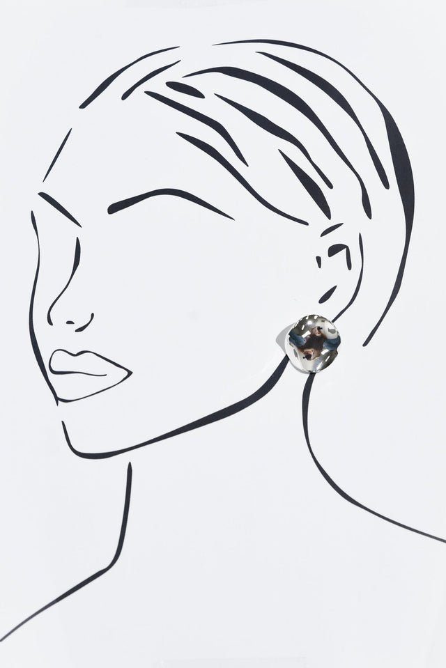 Chloe Silver Stud Earrings image 2