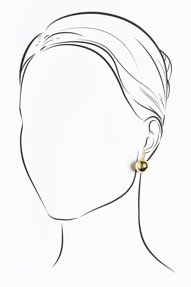 Cleo Gold Ball Hoop Earrings