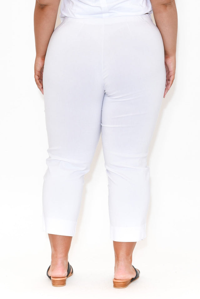 Cody White Stretch Capri Pants