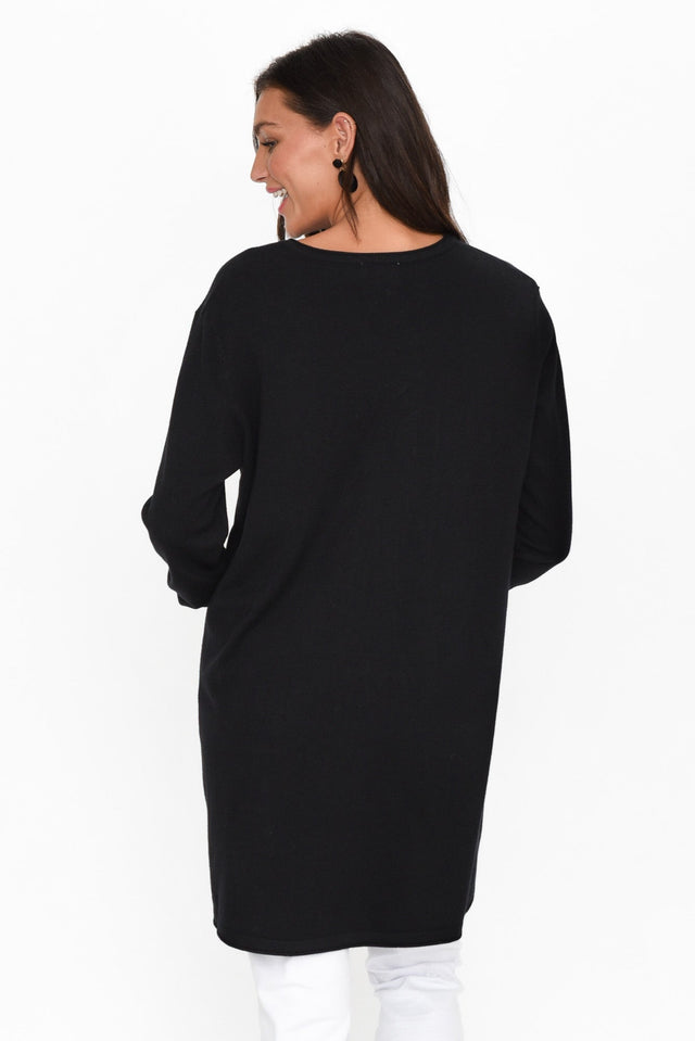 Connell Black Knit Pocket Sweater image 4