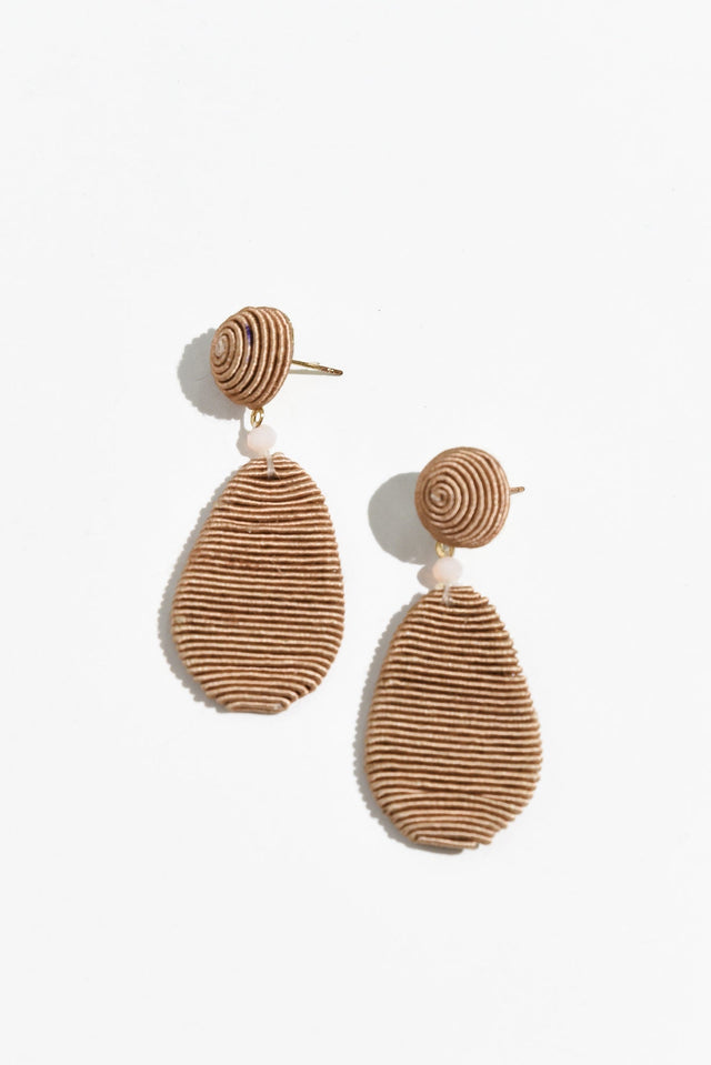 Cora Brown Tiered Drop Earrings