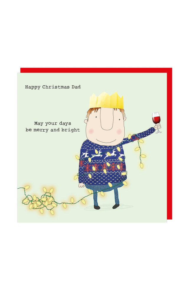 Dad Christmas Lights Card