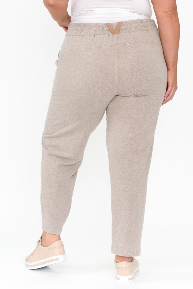 Dalton Beige Cotton Track Pants image 9