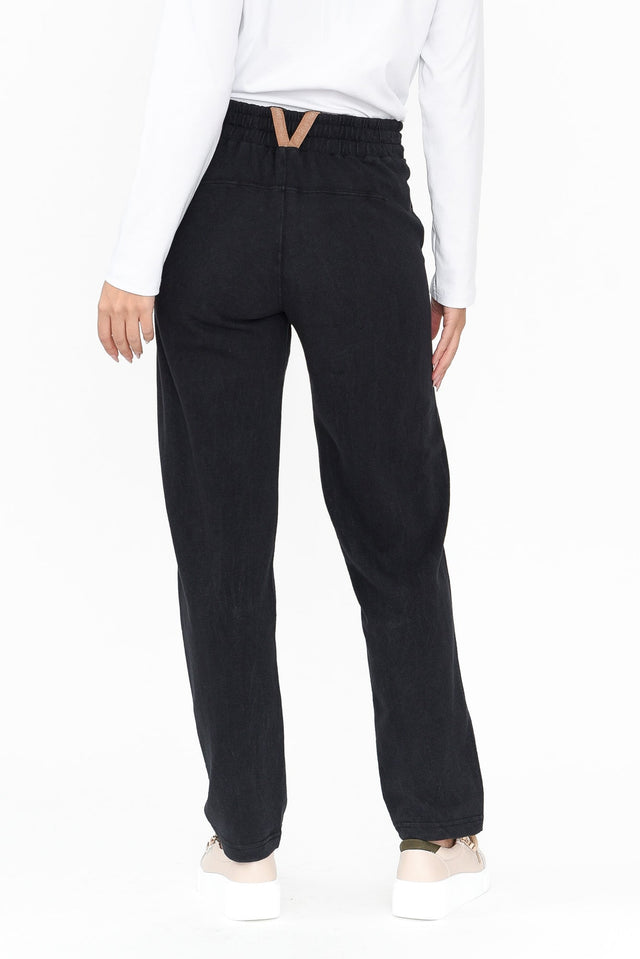 Dalton Black Cotton Track Pants image 5