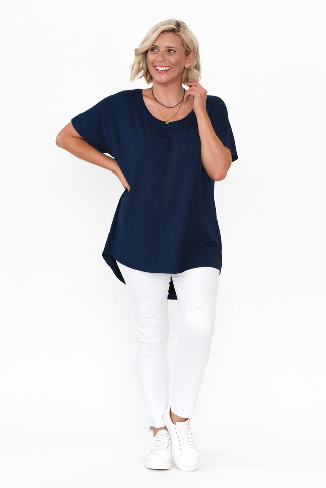 Danya Navy Bamboo Top image 6