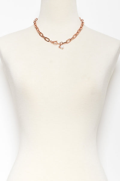 Darcy Rose Gold Pearl Necklace