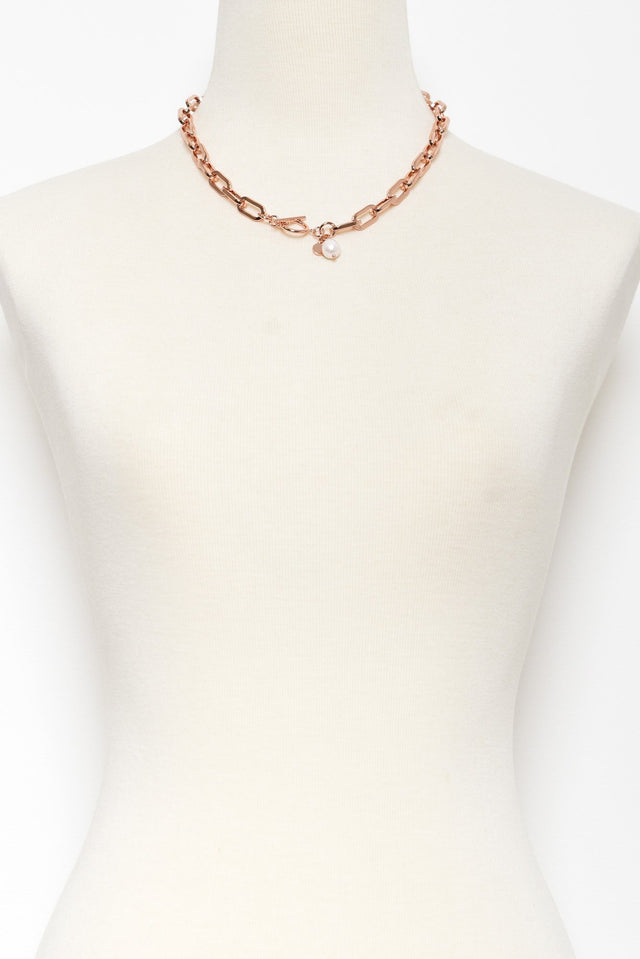 Darcy Rose Gold Pearl Necklace image 1