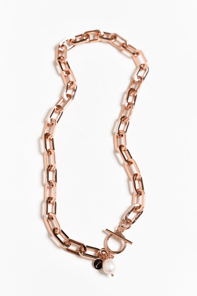 Darcy Rose Gold Pearl Necklace image 2