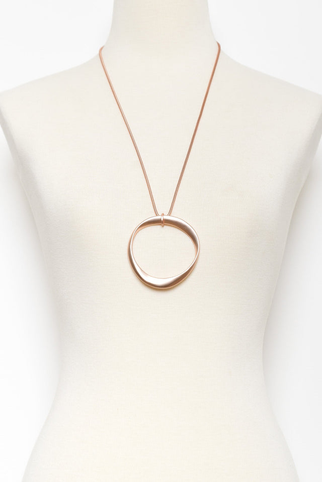 Davika Rose Gold Pendant Necklace image 1