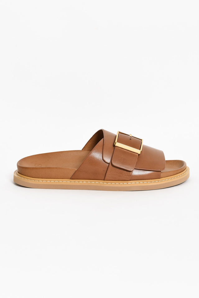 Dede Brandy Leather Buckle Slide image 3