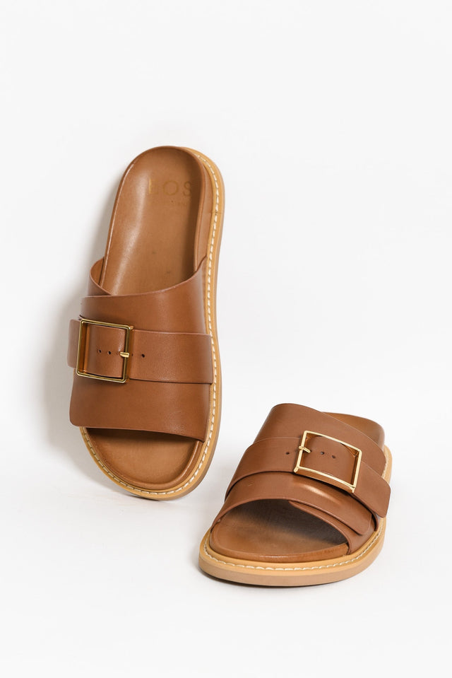 Dede Brandy Leather Buckle Slide image 5