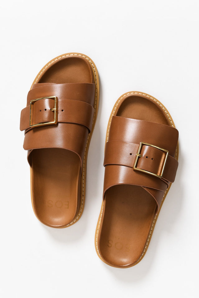 Dede Brandy Leather Buckle Slide image 6