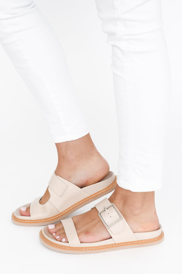 Dedra Beige Leather Slide image 3