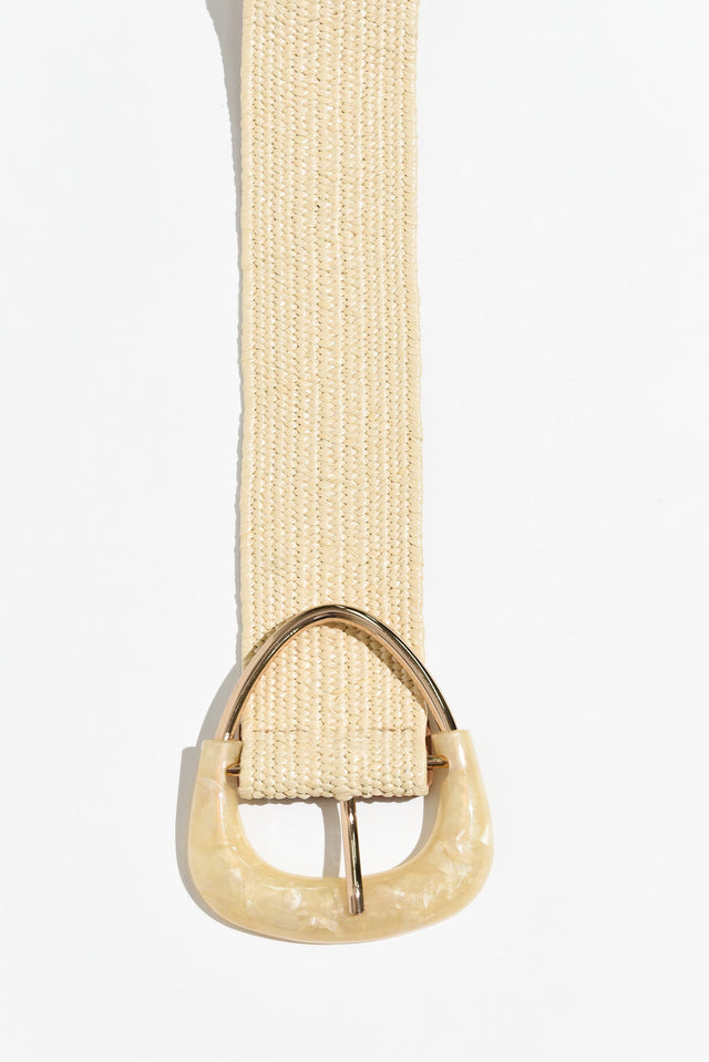 Define Beige Resin Buckle Woven Belt image 2