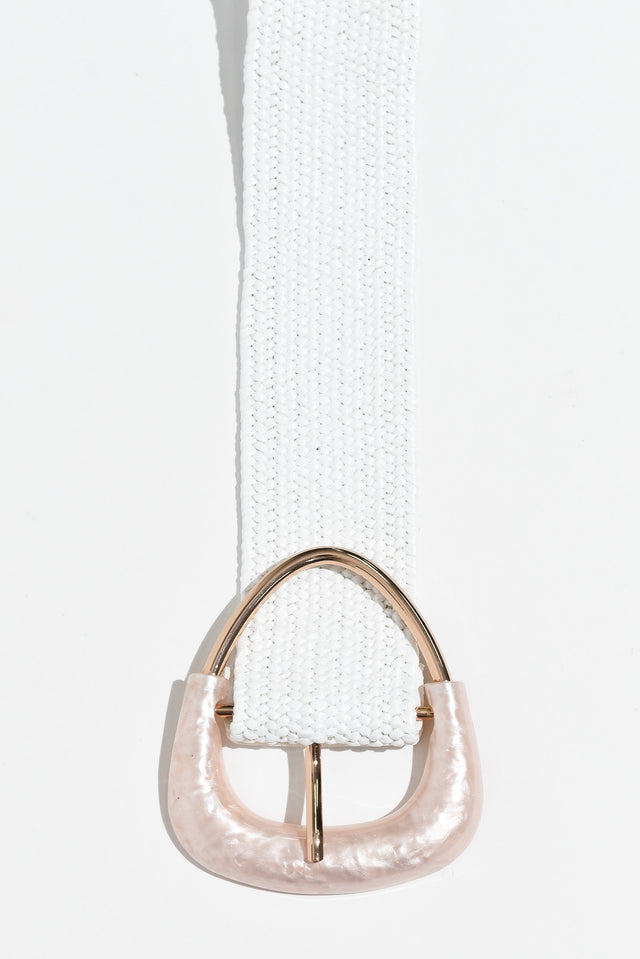 Define White Resin Buckle Woven Belt image 2