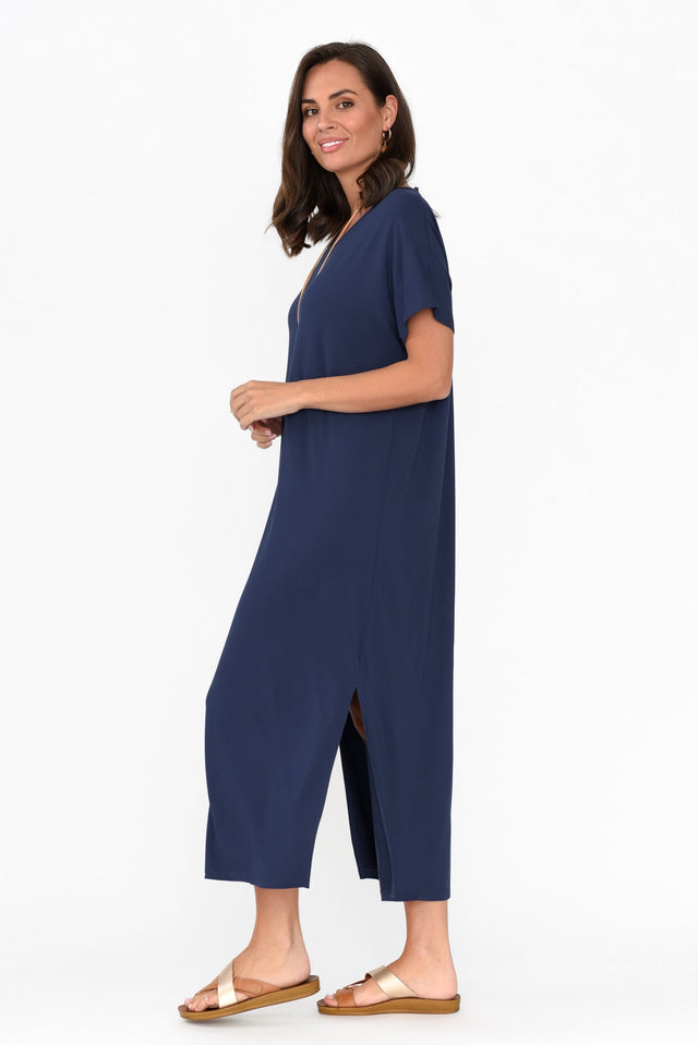 Dempsey Navy Bamboo Midi Dress