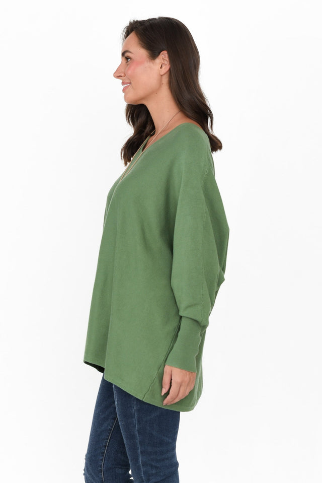 Destiny Green Knit Sweater