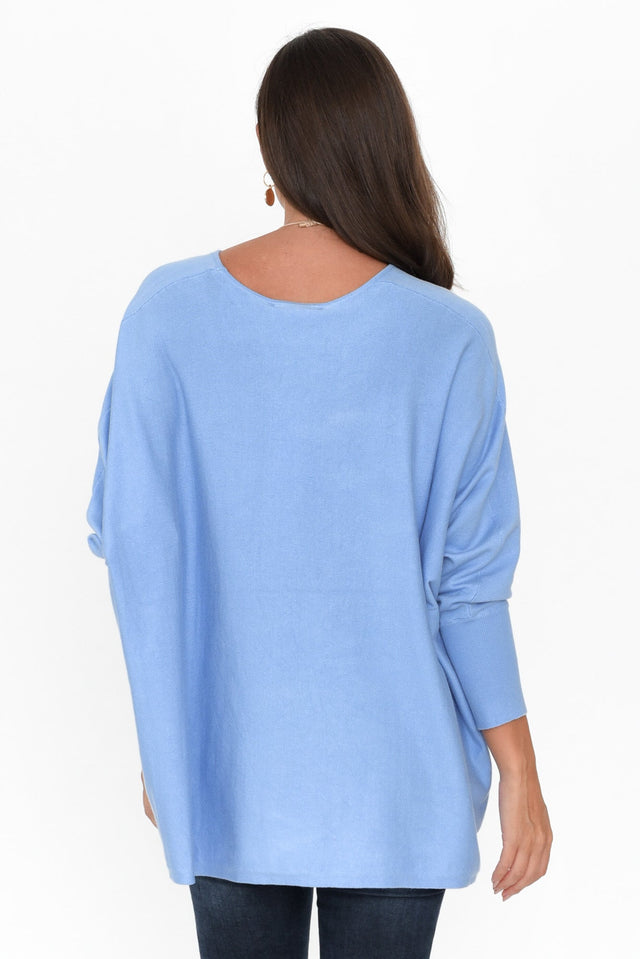 Destiny Light Blue Knit Sweater image 6