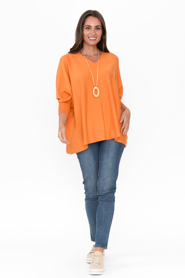 Destiny Orange Knit Sweater image 3