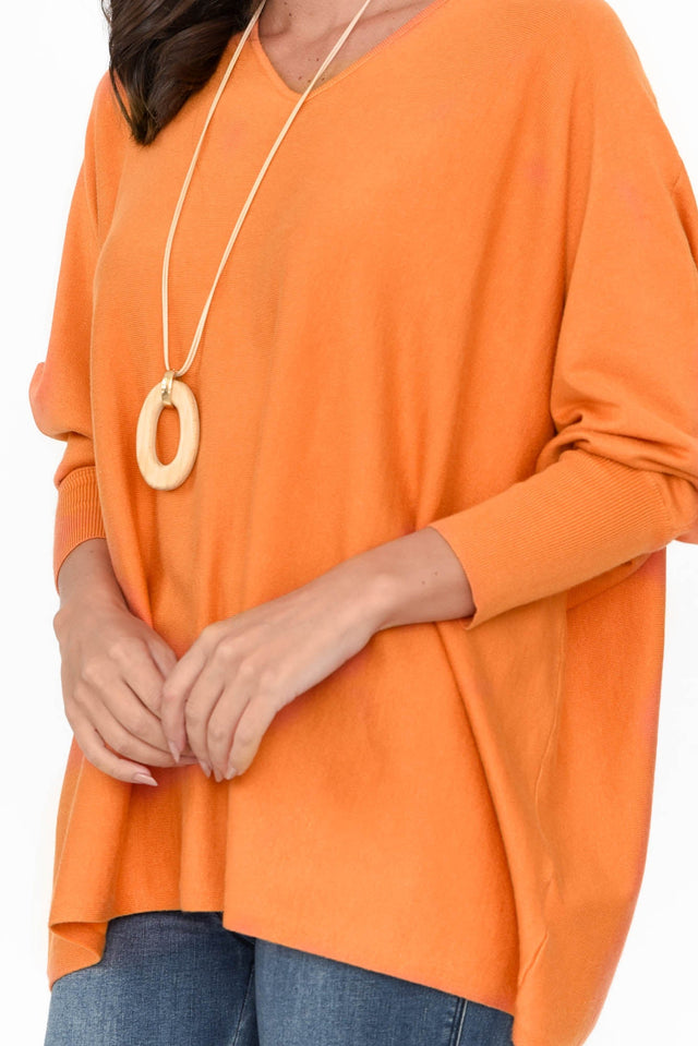 Destiny Orange Knit Sweater