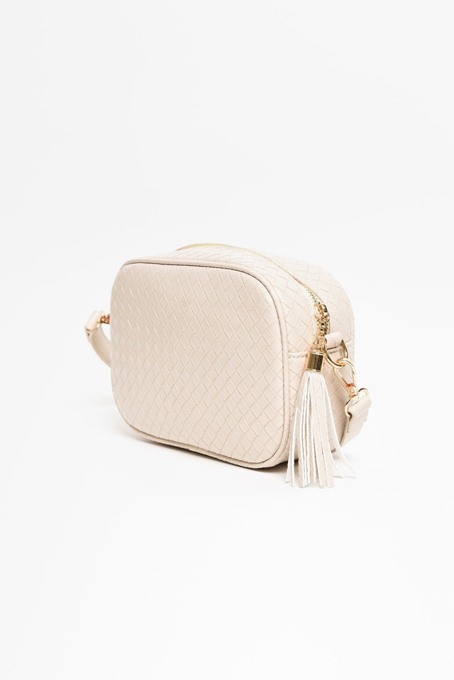 Disco Cream Woven Crossbody Bag image 2