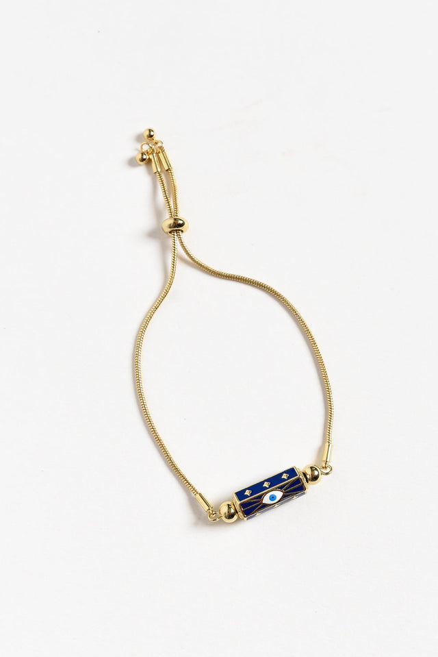 Doppio Blue Eye Chain Bracelet image 1